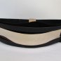 New Women Gold Metal Plate Mirror Fashion Belt Hip Waist Wide Black Elastic S M