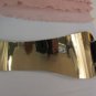 WOMEN HIGH WAIST HIP EXTRA WIDE GOLD METAL PLATE BELT BLACK ELASTIC 28"-37" S M