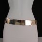 New Women Side Cutouts Fashion Belt Gold Metal Plate Hip High Waist S M 28"-34"