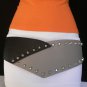 WOMEN ELASTIC HIP WAIST WIDE WESTERN BELT BLACK GRAY TWO COLOR SPIKES S M SIZE