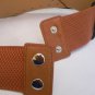 WOMEN ELASTIC HIP WAIST WIDE WESTERN BELT MOCA BEIGE COLOR SPIKES S M SIZE