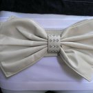 NEW WOMEN HIP WAIST ELASTIC OFF WHITE WIDE FASHION BELT HUGE BOW 27"-35" S M L