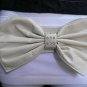 NEW WOMEN HIP WAIST ELASTIC OFF WHITE WIDE FASHION BELT HUGE BOW 27"-35" S M L