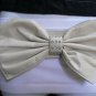 NEW WOMEN HIP WAIST ELASTIC OFF WHITE WIDE FASHION BELT HUGE BOW 27"-35" S M L