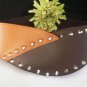 WOMEN ELASTIC HIP WAIST BROWN WESTERN BELT SILVER BIG SPIKES MOCA COLOR S M L