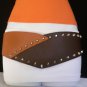 WOMEN ELASTIC HIP WAIST BROWN WESTERN BELT SILVER BIG SPIKES MOCA COLOR S M L