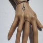 WOMEN SILVER THIN METAL FASHION HAND CHAIN BRACELET SLAVE RING MINI HORSESHOE