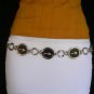 NEW WOMEN HIP SILVER BLACK DOLPHIN THIN METAL FASHION BELT 22"-36" XS S M L