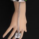 WOMEN SILVER THICK BRACELET METAL FASHION HAND CHAIN AFRICAN LION SLAVE RING