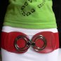 NEW WOMEN SUMMER RED FAUX LEATHER WIDE FASHION BELT PLUS SIZE 32"-42" M L XL