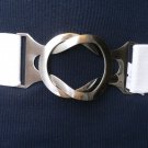NEW WOMEN HIGH WAIST STRETCH WHITE HIP BELT ADJUSTABLE SIZE XXS-XS-S-M-L-XL-XXL