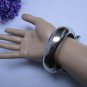 NEW WOMEN SILVER BLACK CUFF BRACELET PANTHER LEOPARD BIG TIGER HEAD RHINESTONES