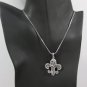 New Women Silver Fashion Necklace Fleur De Lis Lily Football TX Bull Rhinestone