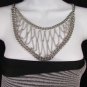 New Women Thick Silver Chunky Metal Multi Chains Fashion Necklace 16" Drop Sexy