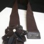 NEW WOMEN ELASTIC LOW HIP HIGH WAIST BIG BROWN FLOWER FASHION BELT 29"-36" S / M