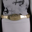 NEW WOMEN HIP HIGH WAIST MEDUSA HEAD CION GOLD BUCKLE FASHION BELT 26"-29" S M