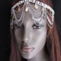 NEW WOMEN SILVER MESH DROPS BEADS HEAD CHAIN MOROCCAN FASHION JEWELRY CIRCLET