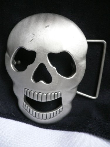 NEW MEN SKULL BELT BUCKLE METAL HALLOWEEN SCARY DESIGN SMOOTH DESIGN