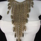 New Women Antique Gold Metal Gun Rifle Bullets Chains 18" Long Fashion Necklace