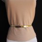 NEW WOMEN HIGH WAIST LOW HIP GOLD ELASTIC THIN METAL FASHION BELT 26"-40" S M L