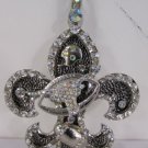 NEW WOMEN SILVER METAL SCARF NECKLACE PENDANT CHARM FLEUR DE LIS BULL FOOTBALL