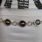 NEW WOMEN SILVER BLACK TURTLE ROUND METAL FASHION BELT 23"-40" XXS-XS-S-M-L