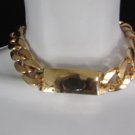New Women Chunky Gold Thick Lightweight Chains Fashion Necklace Plate Pendant