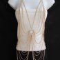 New Women Gold Full Body Chain Hip Waves Fashion Jewelry Long Silver Rhinestones