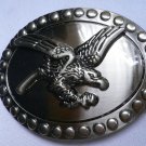 NEW MEN WOMEN WESTERN FASHION METAL BELT BUCKLE SILVER AMERICAN EAGLE STUDED 3D