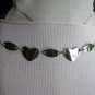 NEW WOMEN SILVER METAL THIN 1" FASHION METAL CHAINS BELT HEARTS 28"-40" S-M-L