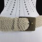 New Women Black Off White Hip Waist Fashion Belt Brown Wood Buckle 27"-35" S / M