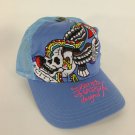 NEW ED HARDY MEN L. BLUE FASHION HAT BASEBALL CAP NYC NEW YORK CITY SKULL EAGLE