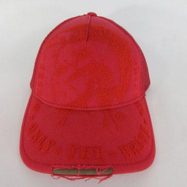 NEW MEN WOMEN DIESEL INDUSTRIES RED CHULA SERVICE HAT BASEBALL CAP COTTON 1 SIZE
