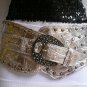 NEW WOMEN LOW HIP WIDE METALLIC SILVER WESTERN BELT RHINESTONES 37"-42" XL / XXL