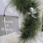 NEW WOMEN HEADBAND SOFT GREEN FEATHERS SMALL BOW CREM BEAD THIN METAL ADJUSTABLE