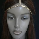NEW WOMEN GOLD METAL THICK STRAND ROW HEAD CHAIN CIRCLET FASHION JEWELRY GRECIAN