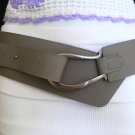 NEW WOMEN HIP WAIST FAUX LEATHER GRAY WIDE WESTERN FASHION BELT 31"-35" M/L