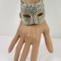 New Women Gold Metal Cat Head Cuff Bracelet Fashion Jewelry Silver Rhinestones