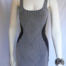 NEW WOMEN SILVER BLACK RETRO SEXY FASHION MINI COCKTAIL SLEEVLESS DRESS M / L