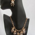 New Women Short Fashion Necklace Gold Metal Chains Flies Bugs Cricktes Earrings