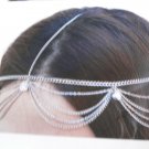 NEW WOMEN SILVER HEAD METAL CHAIN FASHION JEWELRY SEXY WAVE HAIR SILVER CRYSTALS