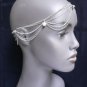 NEW WOMEN SILVER HEAD METAL CHAIN FASHION JEWELRY SEXY WAVE HAIR SILVER CRYSTALS
