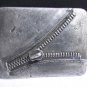 NEW MEN WOMEN METAL BELT BUCKLE SILVER JEANS ZIPPER FASHION DESIGN RECTANGULAR