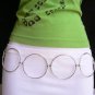 NEW WOMEN SILVER METAL MULTI TIERS CHAINS RINGS FASHION BELT 27"-41" S-M-L-XL