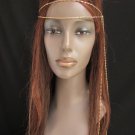 NEW WOMEN LONG GOLD HEAD CHAIN FASHION CONTEMPORARY DESIGN THIN FALLING CHAINS