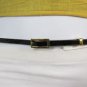 New Banana Republic Women Thin Faux Leather Fashion Belt Black Purple Medium