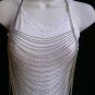 NEW WOMEN SILVER MULTI METAL FULL BODY THIN AND CHUNKY CHAINS JEWELRY NECKLACE