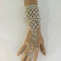 New Women Silver Rhinestones Slave Ring Fashion Bracelet Long Metal Hand Chains