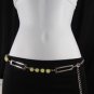 New Women Silver Metal Squares Chains Fashion Belt Big Rhinestones S M L 29"-43"