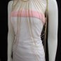 WOMEN GOLD MULTI CHAINS CREW NECK TANKTOP WAVES METAL BODY JEWELRY LONG NECKLACE